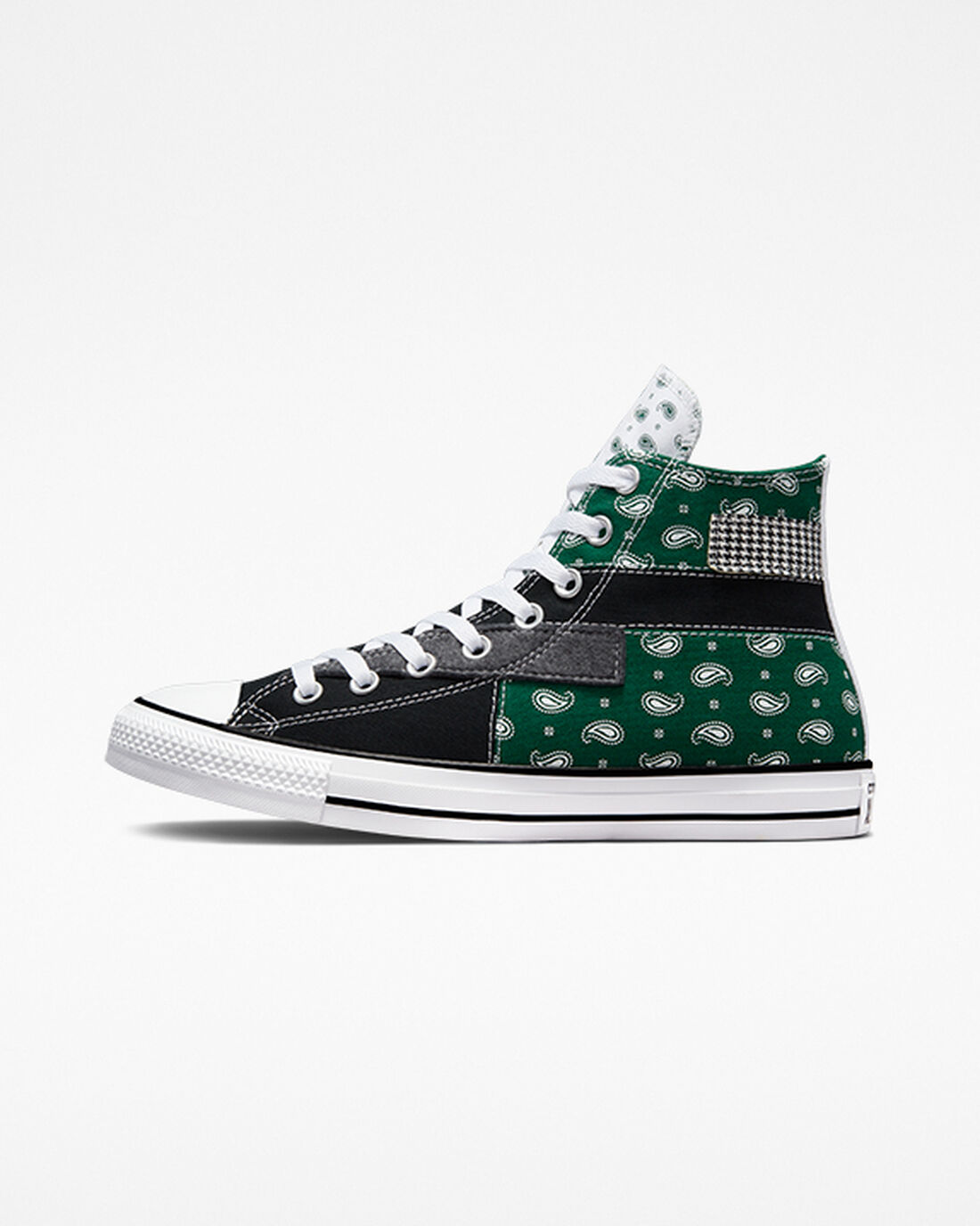 Men's Converse Chuck Taylor All Star Hacked Patterns High Top Sneakers Green/Black/White | Australia-52310