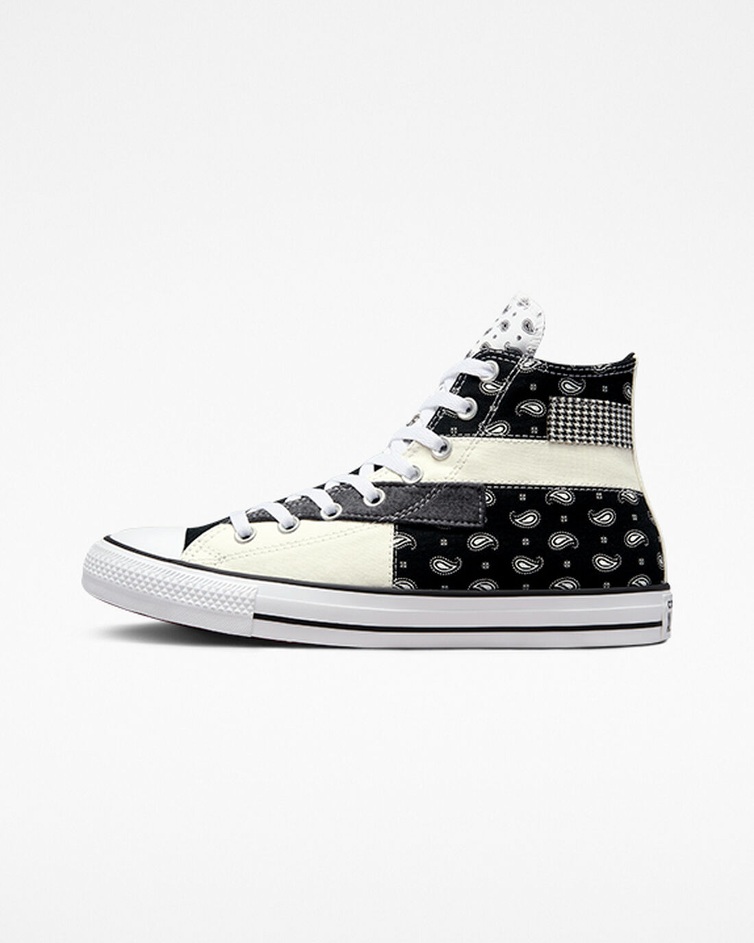 Men's Converse Chuck Taylor All Star Hacked Patterns High Top Sneakers Beige/Black/White | Australia-60785