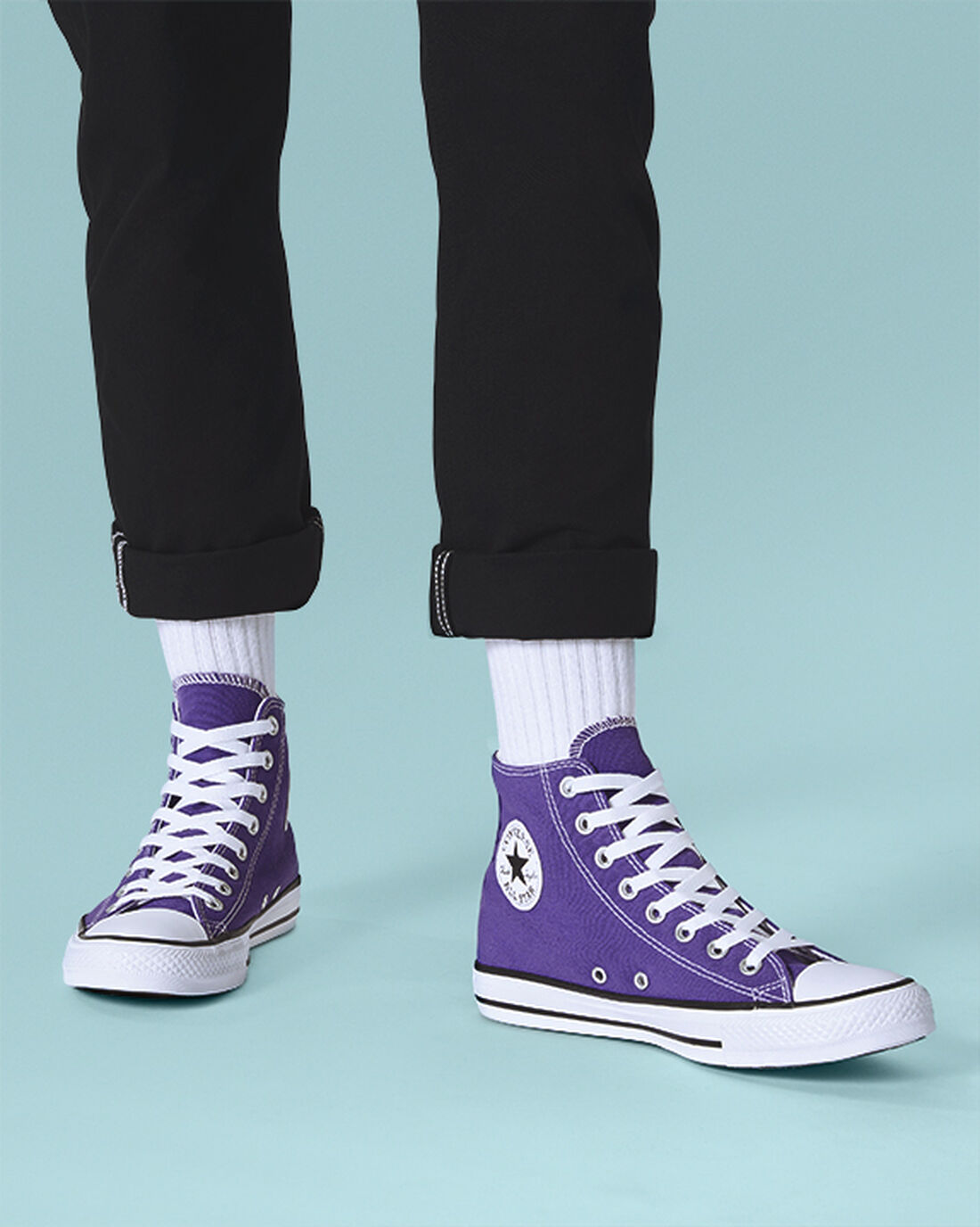 Men's Converse Chuck Taylor All Star High Top Shoes Purple | Australia-25083