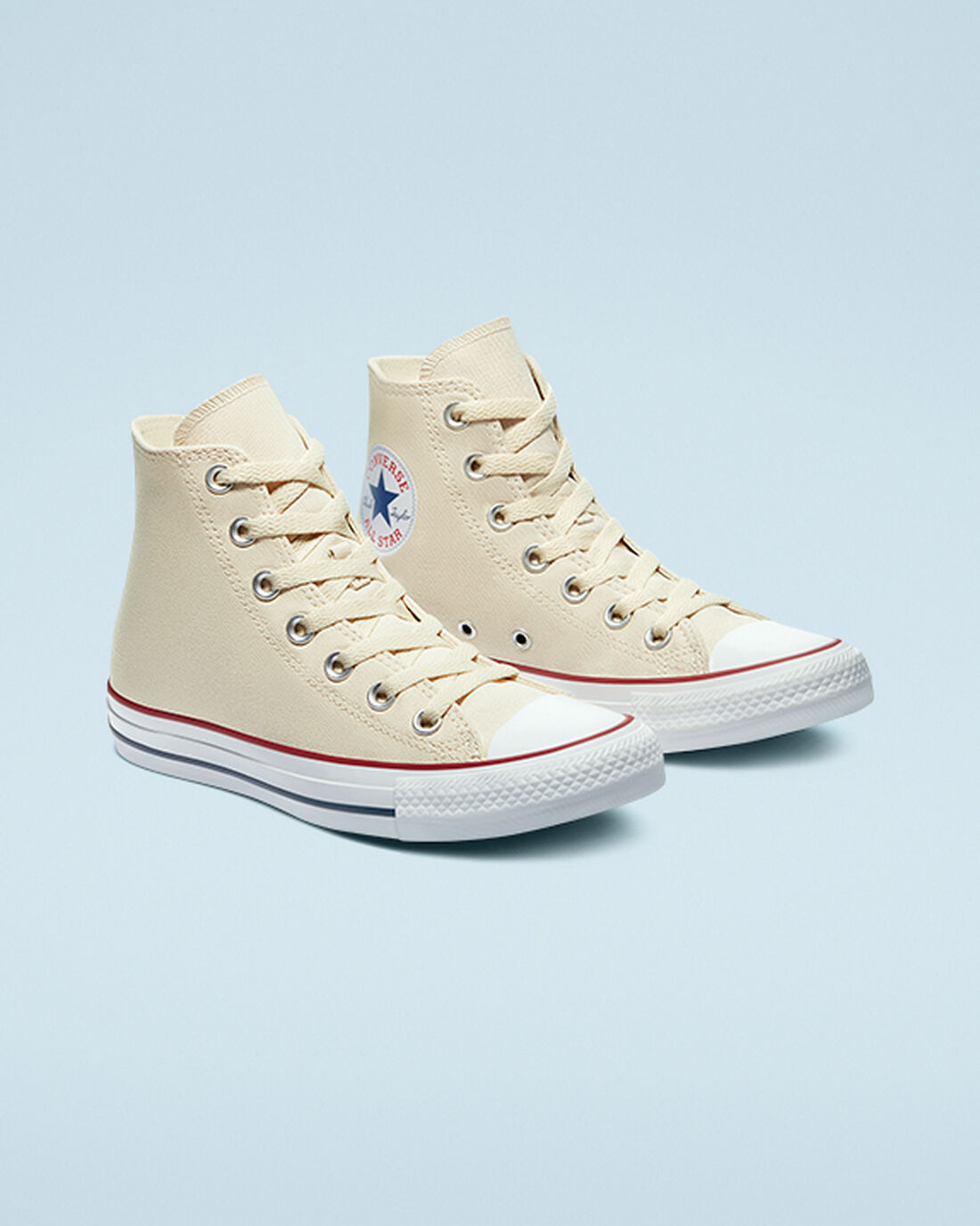 Men's Converse Chuck Taylor All Star High Top Sneakers Beige White | Australia-27105