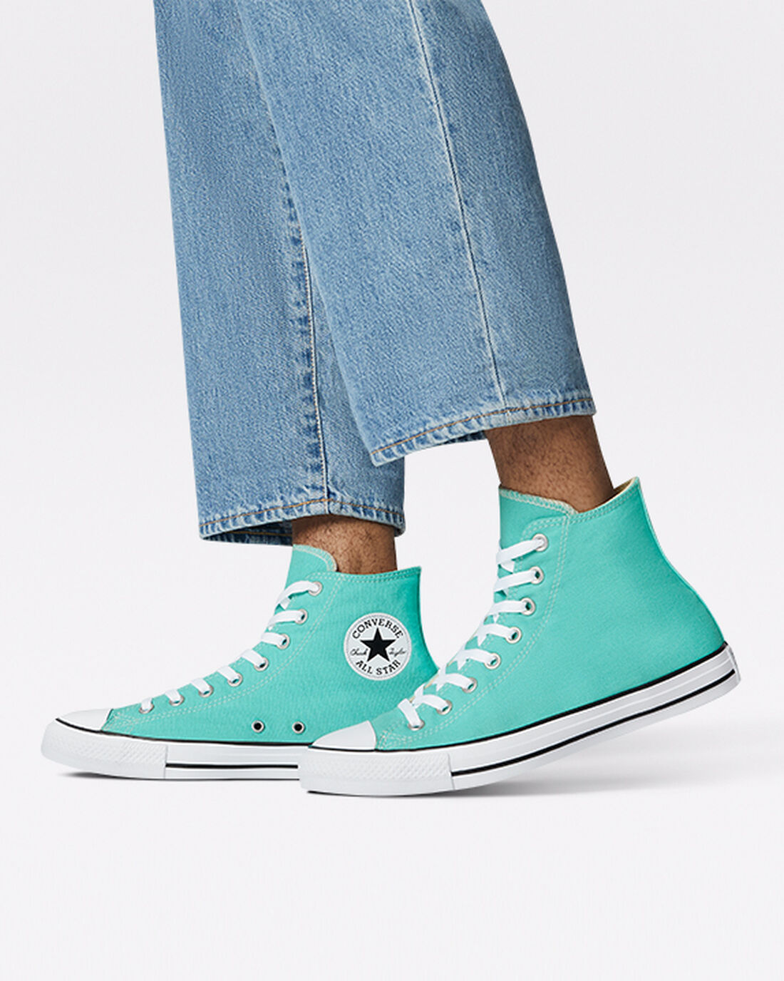 Men's Converse Chuck Taylor All Star High Top Sneakers Light Turquoise | Australia-59374