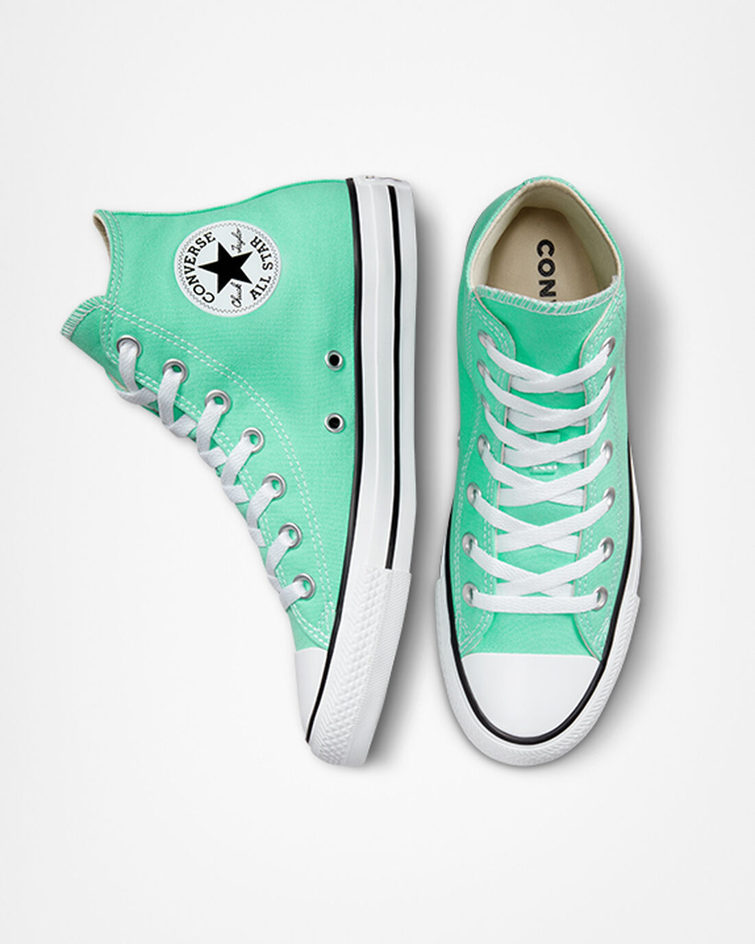 Men's Converse Chuck Taylor All Star High Top Sneakers Turquoise/White/Black | Australia-83754