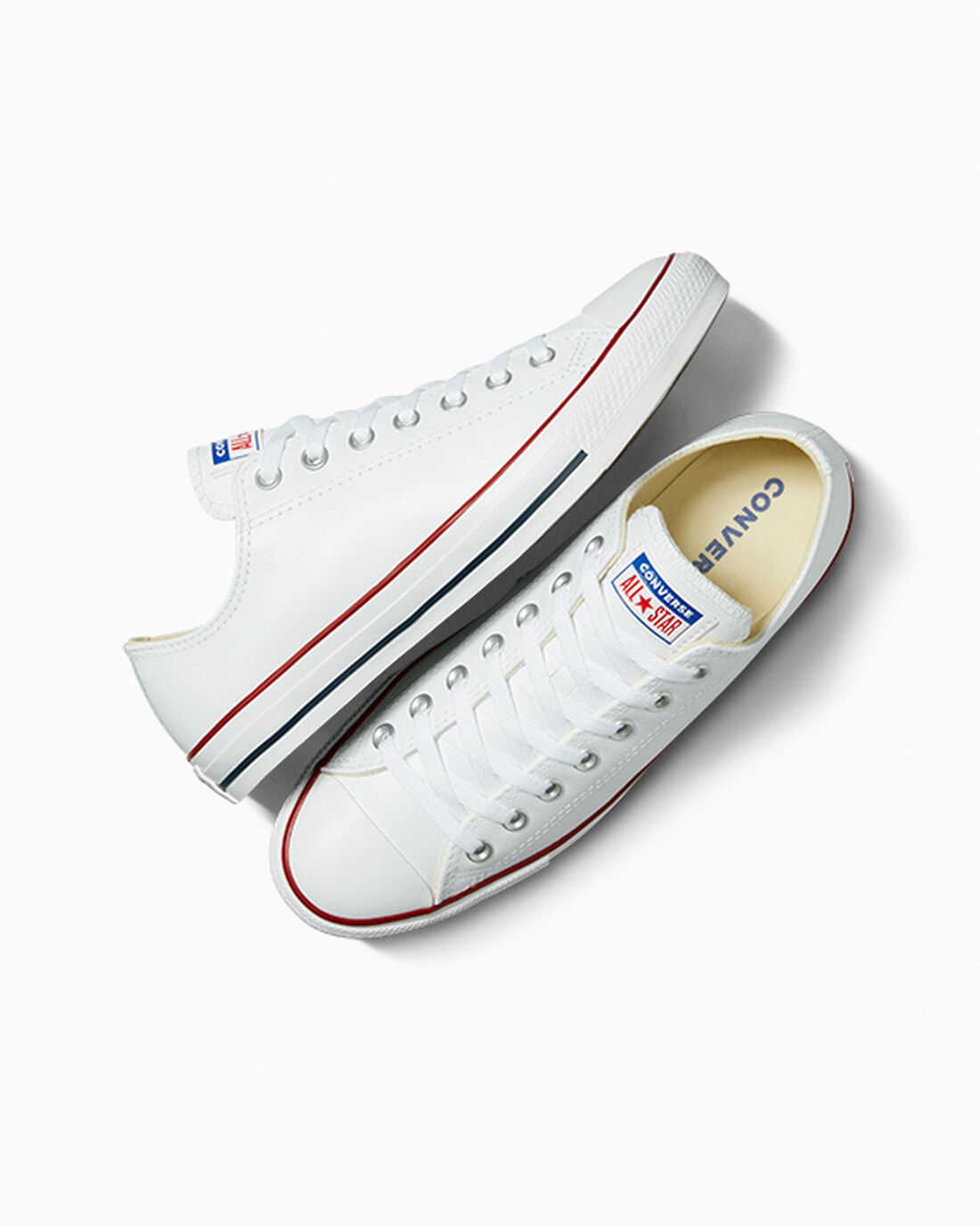 Men's Converse Chuck Taylor All Star Leather Sneakers White | Australia-19607