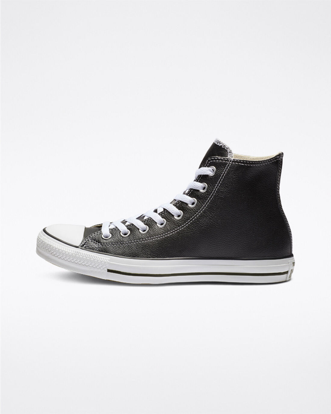 Men's Converse Chuck Taylor All Star Leather High Top Shoes Black | Australia-23597