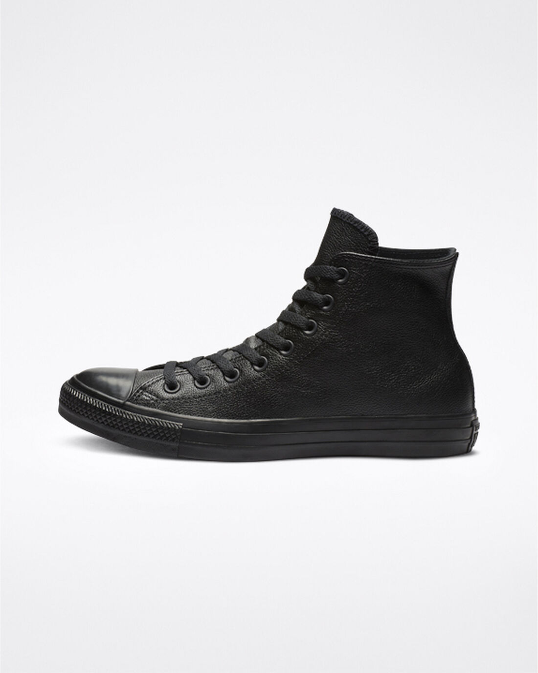 Men's Converse Chuck Taylor All Star Leather High Top Sneakers Black | Australia-49310