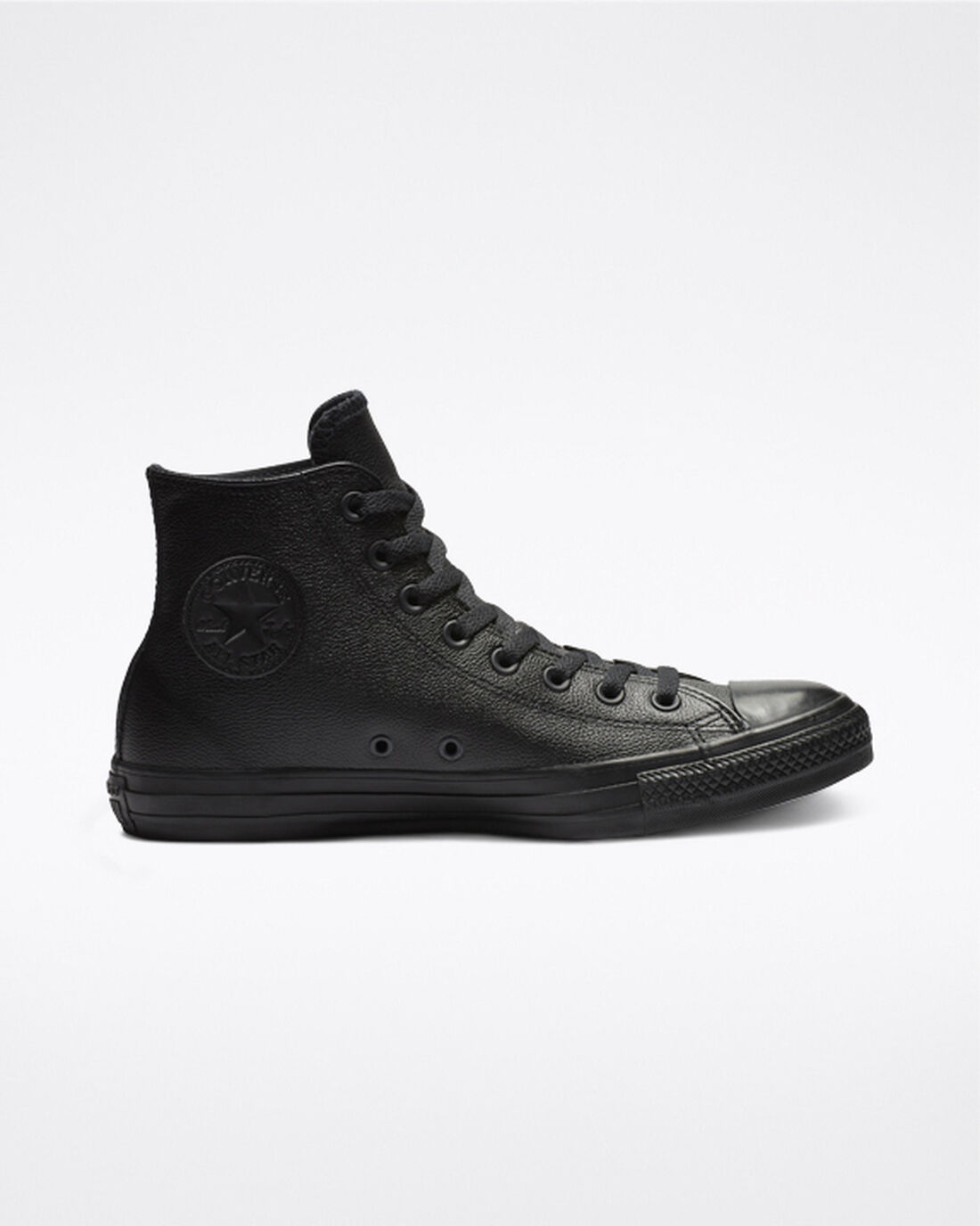 Men\'s Converse Chuck Taylor All Star Leather High Top Sneakers Black | Australia-49310