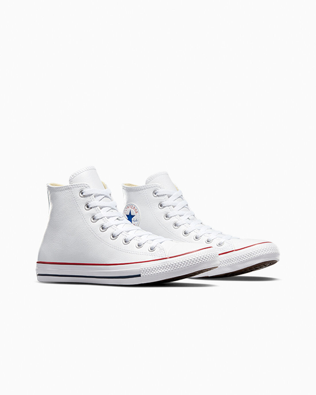 Men's Converse Chuck Taylor All Star Leather High Top Sneakers White | Australia-62071