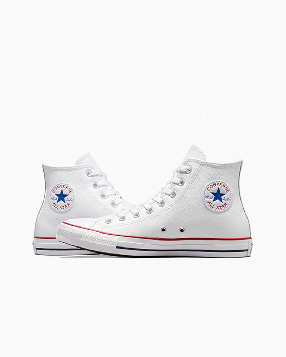 Men's Converse Chuck Taylor All Star Leather High Top Sneakers White | Australia-62071