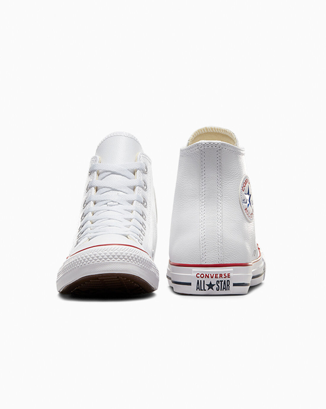 Men's Converse Chuck Taylor All Star Leather High Top Sneakers White | Australia-62071