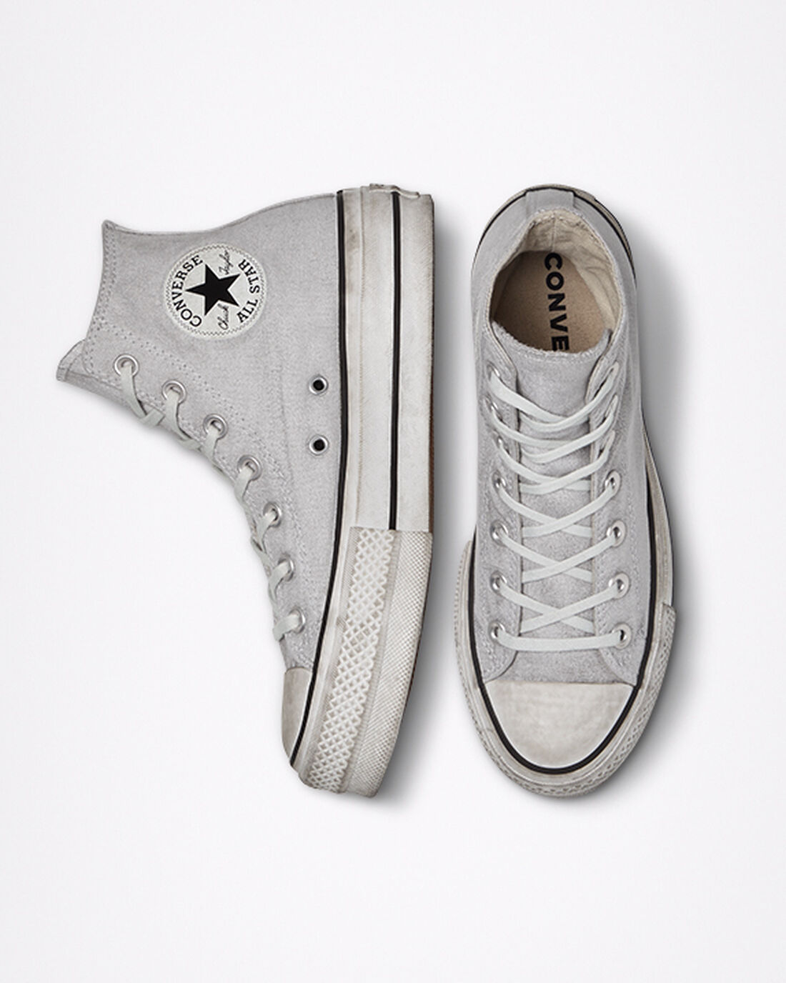 Men's Converse Chuck Taylor All Star Lift High Top Sneakers Grey | Australia-75248