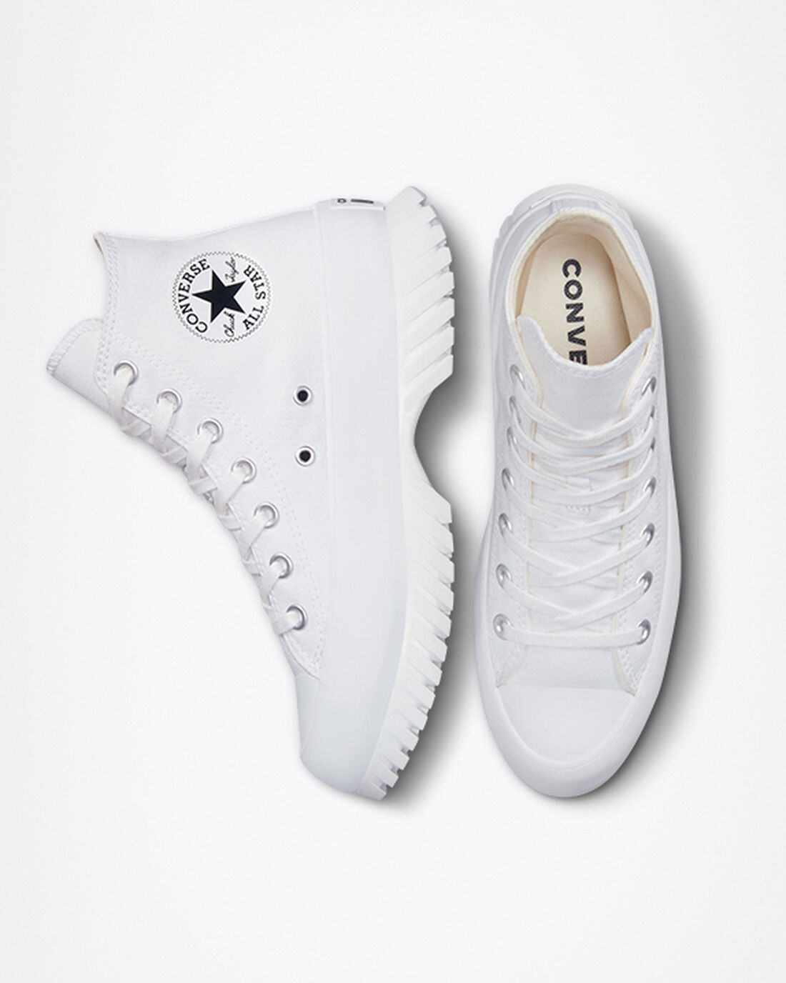 Men's Converse Chuck Taylor All Star Lugged 2.0 High Top Sneakers White/Black | Australia-13986