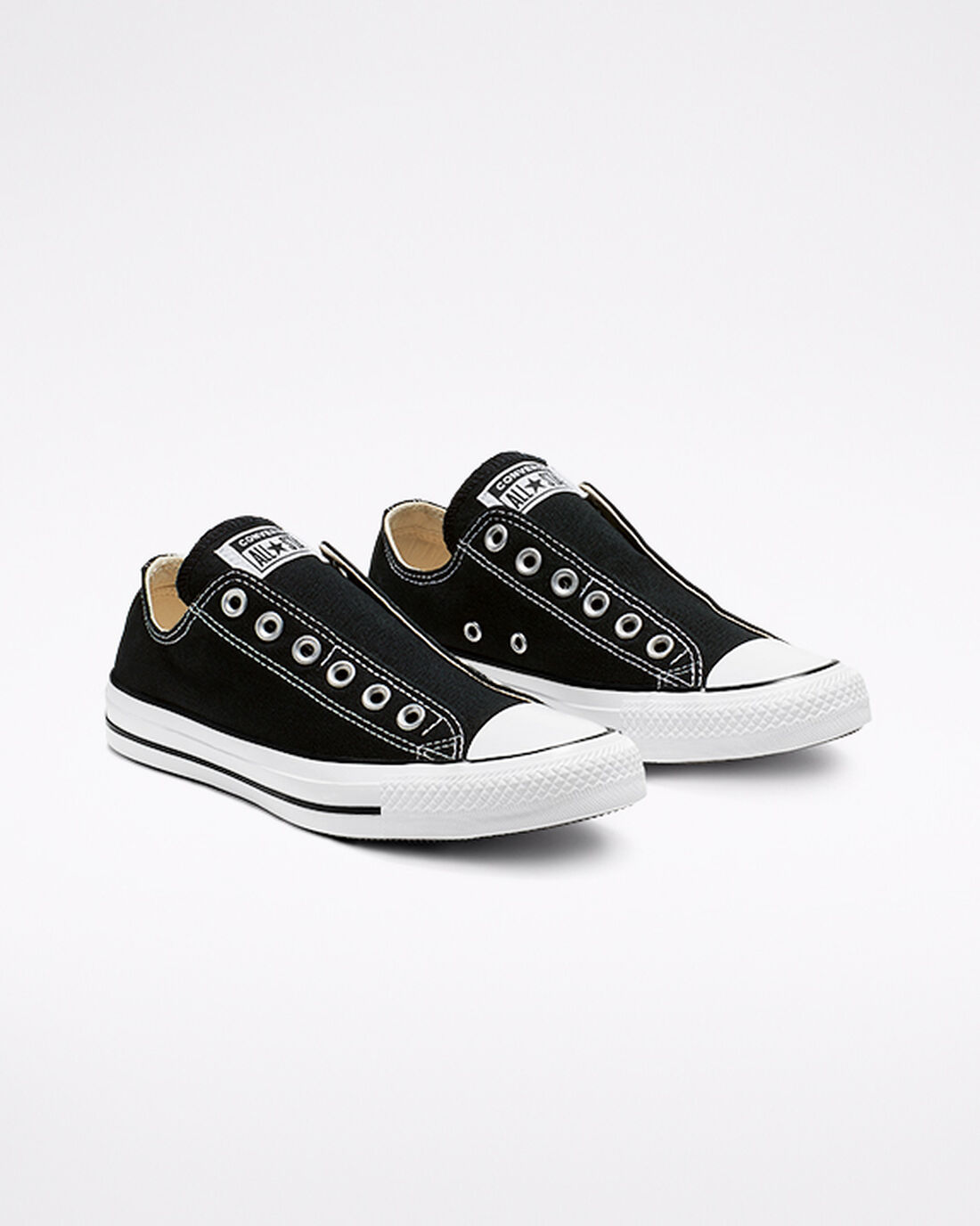 Men's Converse Chuck Taylor All Star Slip On Black/White/Black | Australia-18456