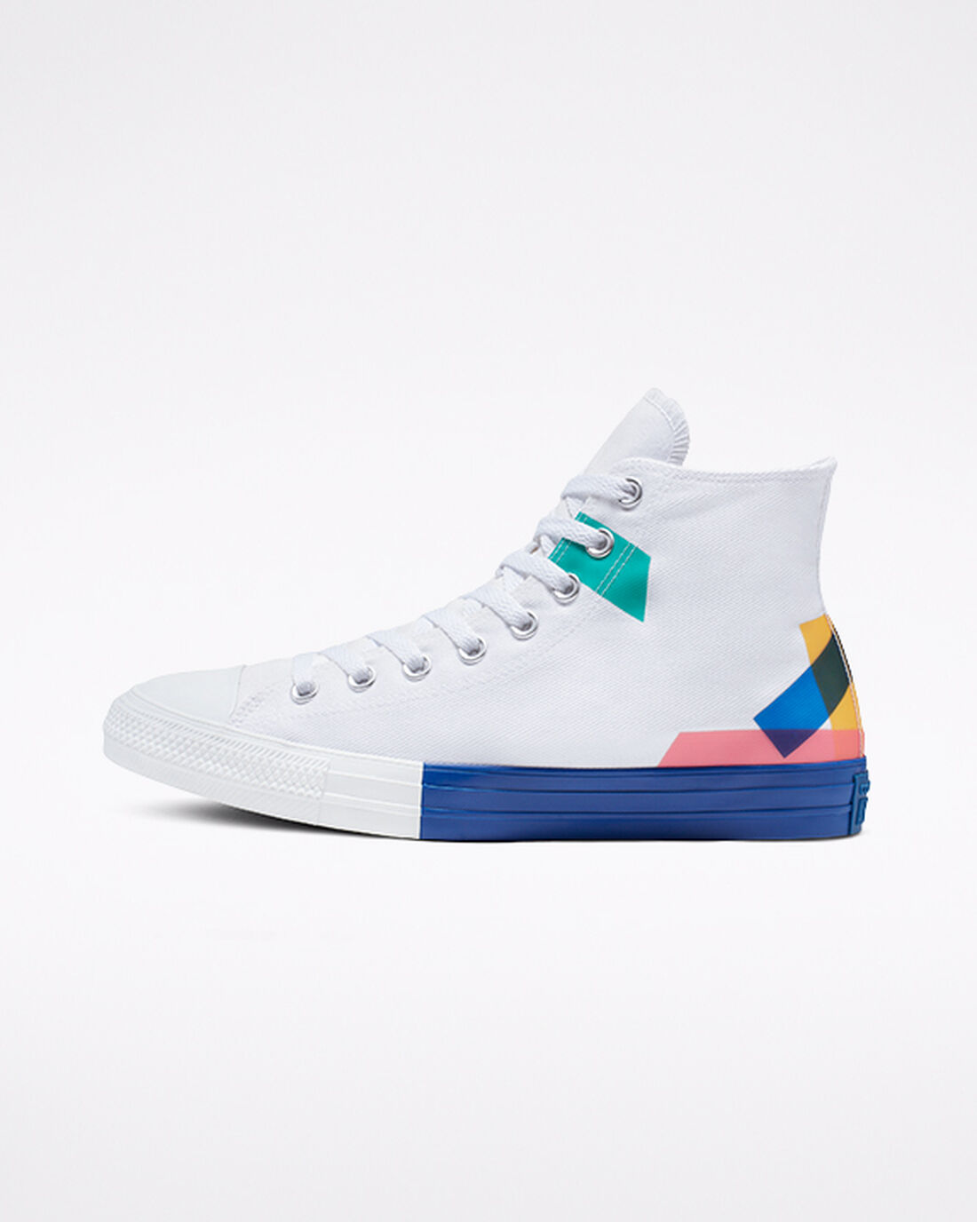 Men's Converse Chuck Taylor All Star Space Racer High Top Sneakers White/Blue/Red | Australia-49738