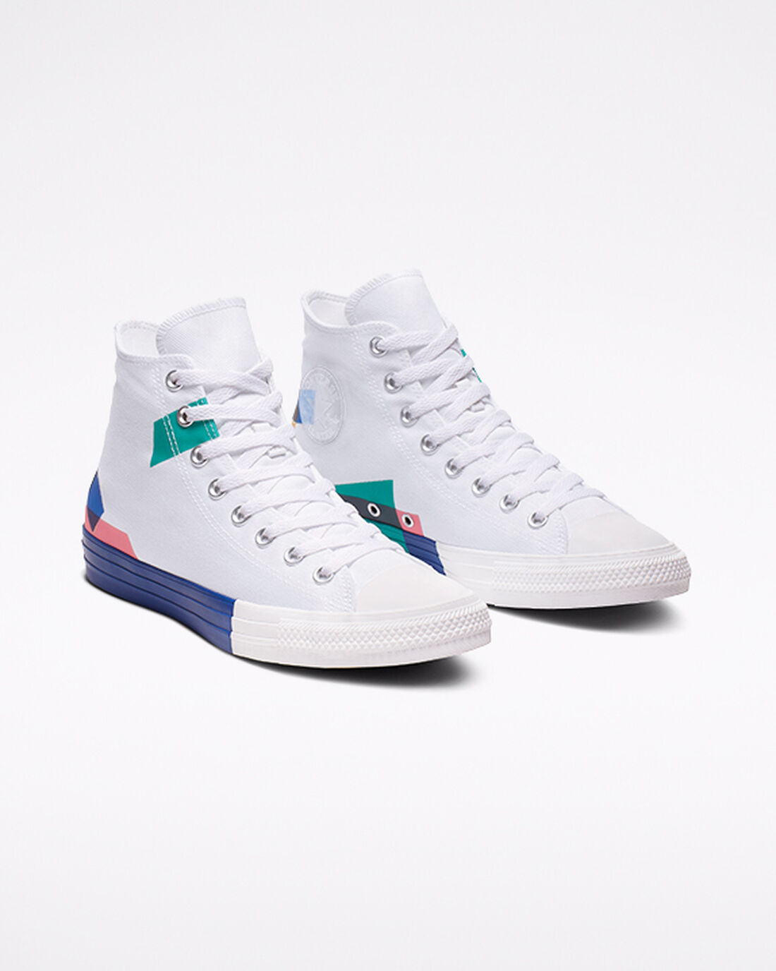 Men's Converse Chuck Taylor All Star Space Racer High Top Sneakers White/Blue/Red | Australia-49738