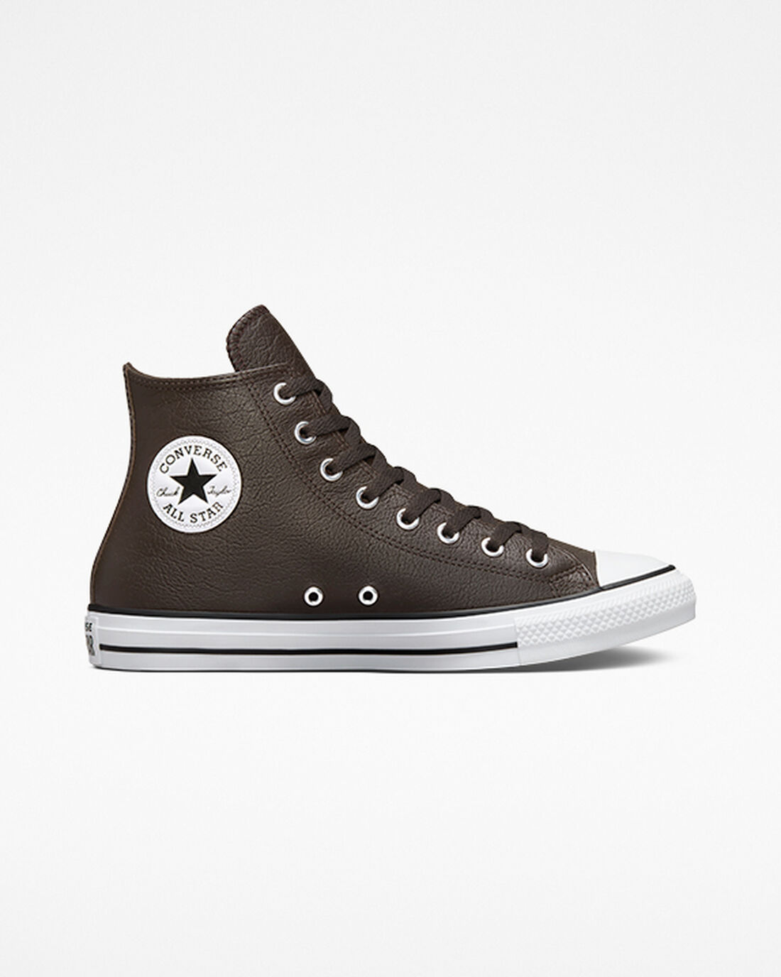 Men\'s Converse Chuck Taylor All Star Tumbled Leather High Top Sneakers Brown/White/Black | Australia-50432