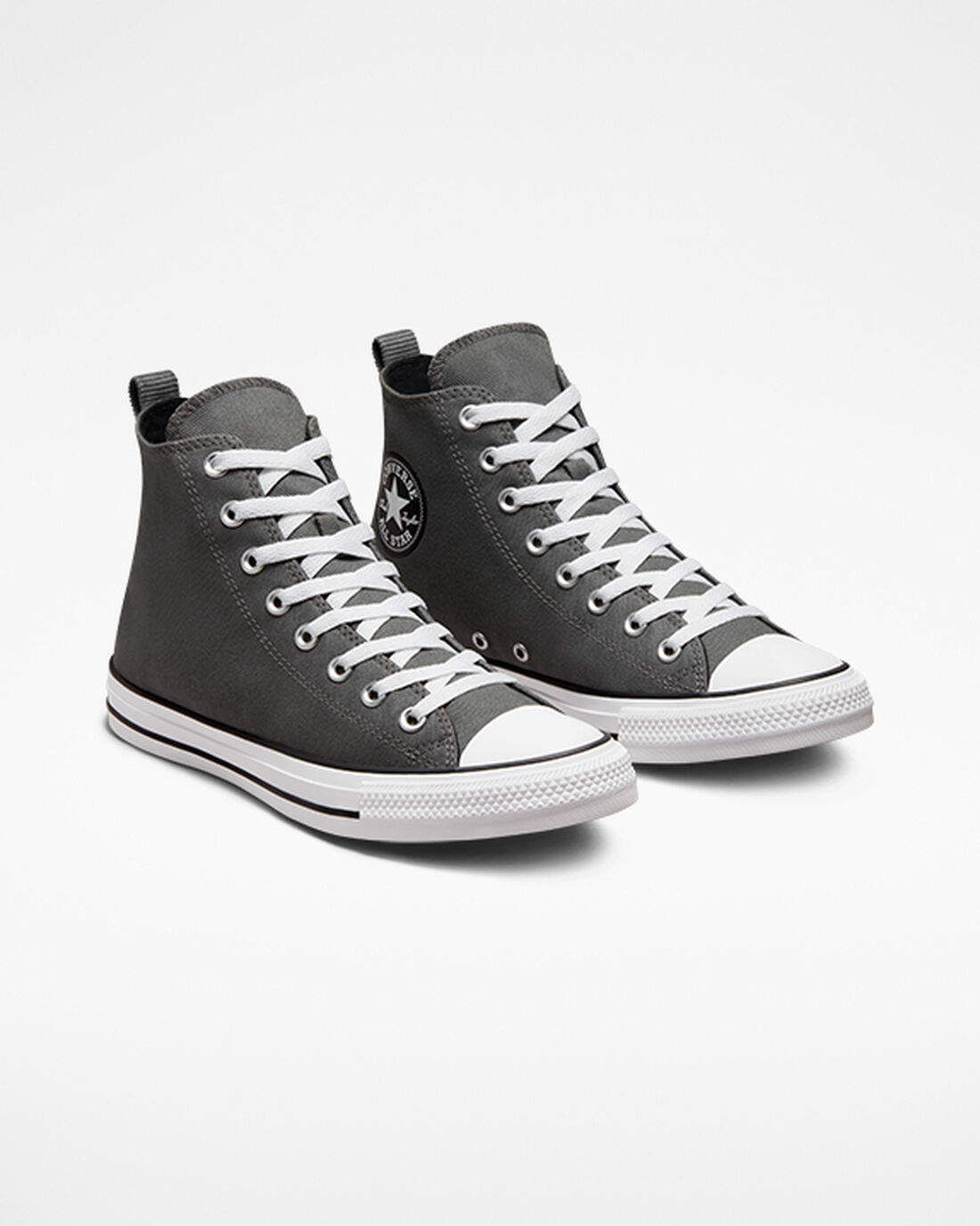 Men's Converse Chuck Taylor All Star Woven Twill High Top Sneakers Grey/Black | Australia-98602