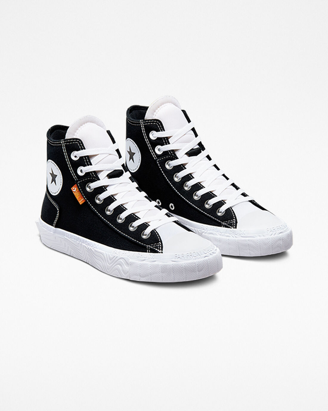 Men's Converse Chuck Taylor Alt Star Canvas High Top Sneakers Black/White | Australia-39057