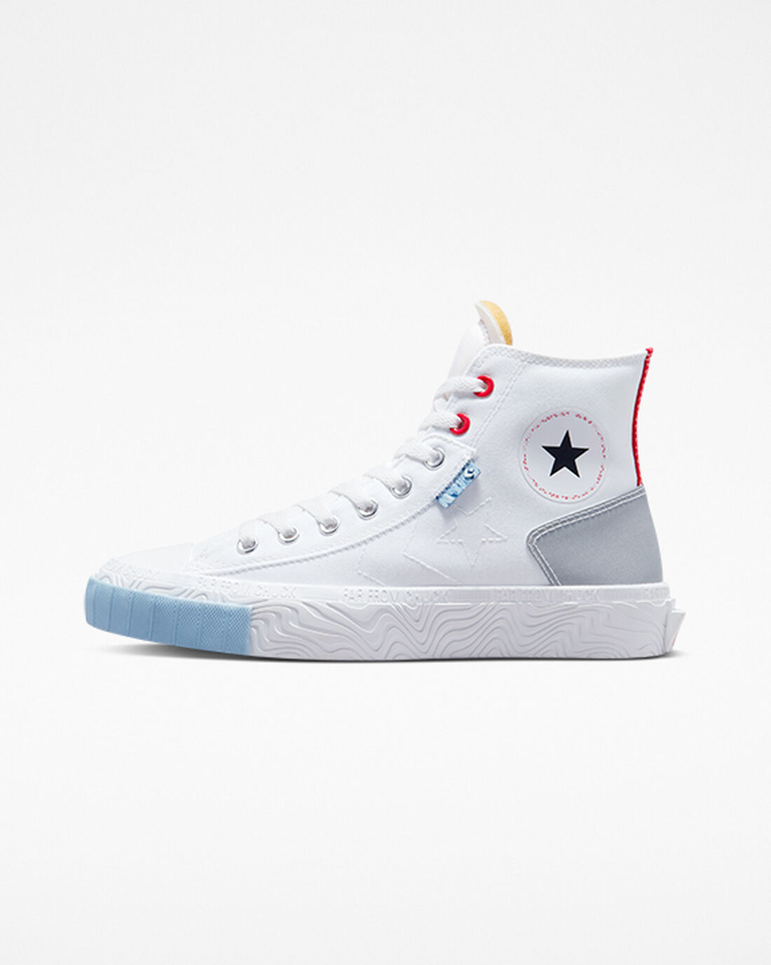 Men's Converse Chuck Taylor Alt Star Reflective Shine High Top Sneakers White/Red/Blue | Australia-16748