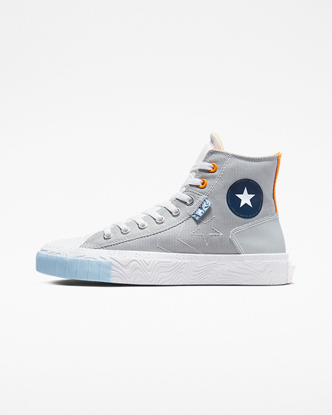 Men's Converse Chuck Taylor Alt Star Reflective Shine High Top Sneakers Grey/White/Orange | Australia-41503