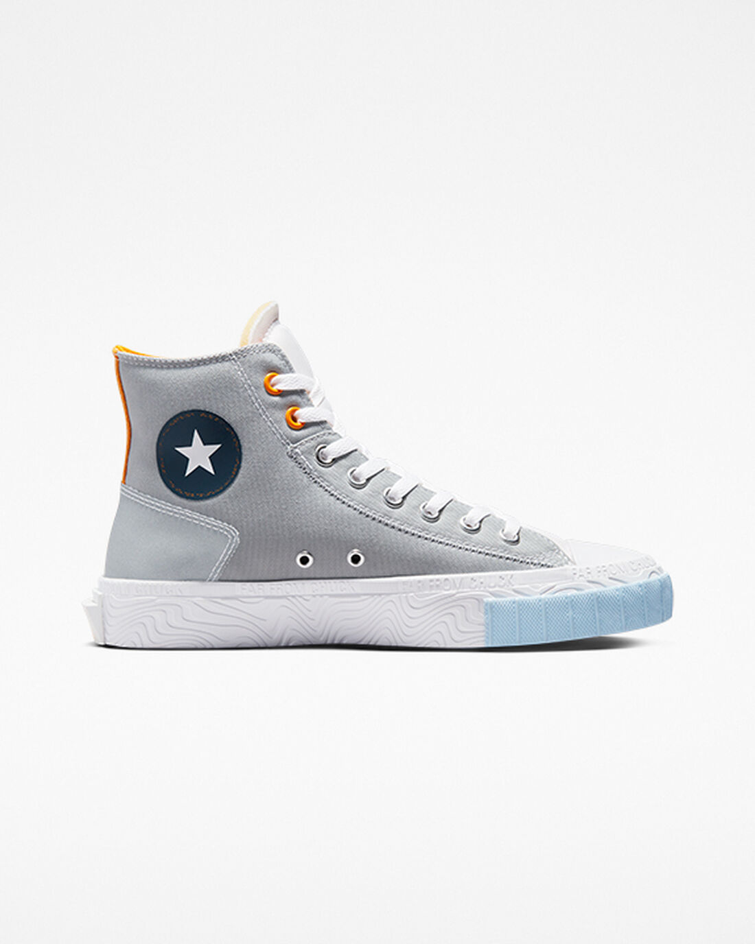 Men\'s Converse Chuck Taylor Alt Star Reflective Shine High Top Sneakers Grey/White/Orange | Australia-41503