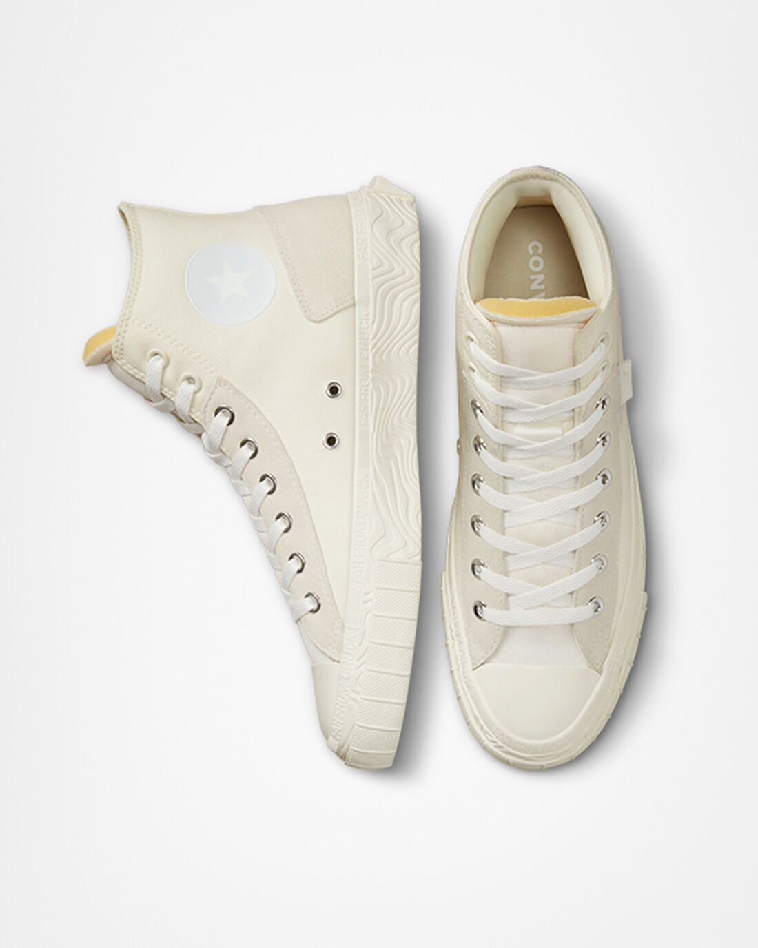 Men's Converse Chuck Taylor Alt Star Wavy High Top Sneakers Beige/White | Australia-07352