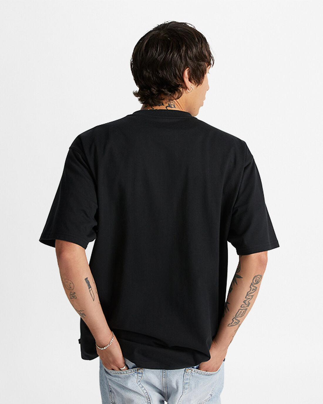 Men's Converse Cloud Pocket Graphic T-Shirts Black | Australia-28365