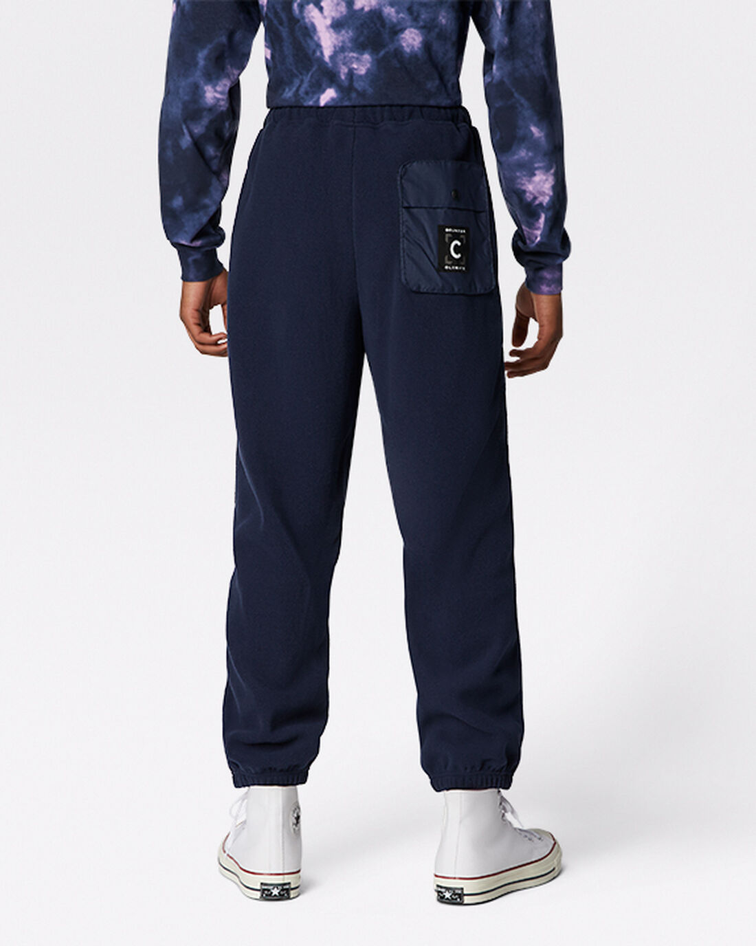 Men's Converse Counter Climate Fleece Pants Obsidian | Australia-46381