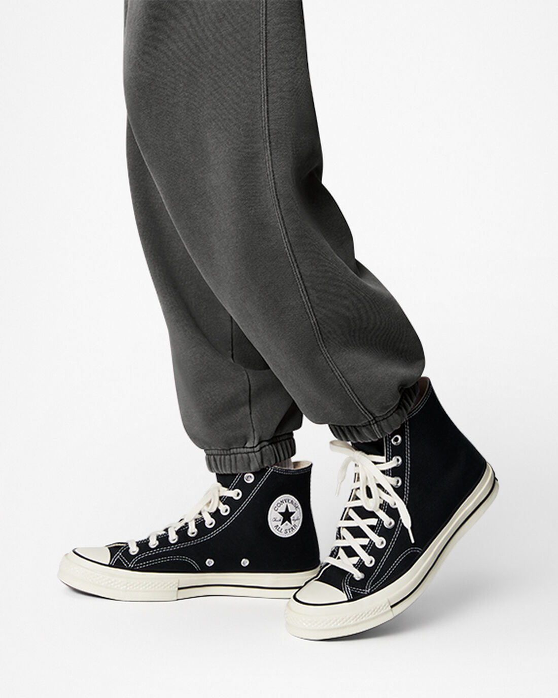 Men's Converse Go-To Chuck Taylor Sneaker Patch Loose Fit Joggers Black | Australia-45791