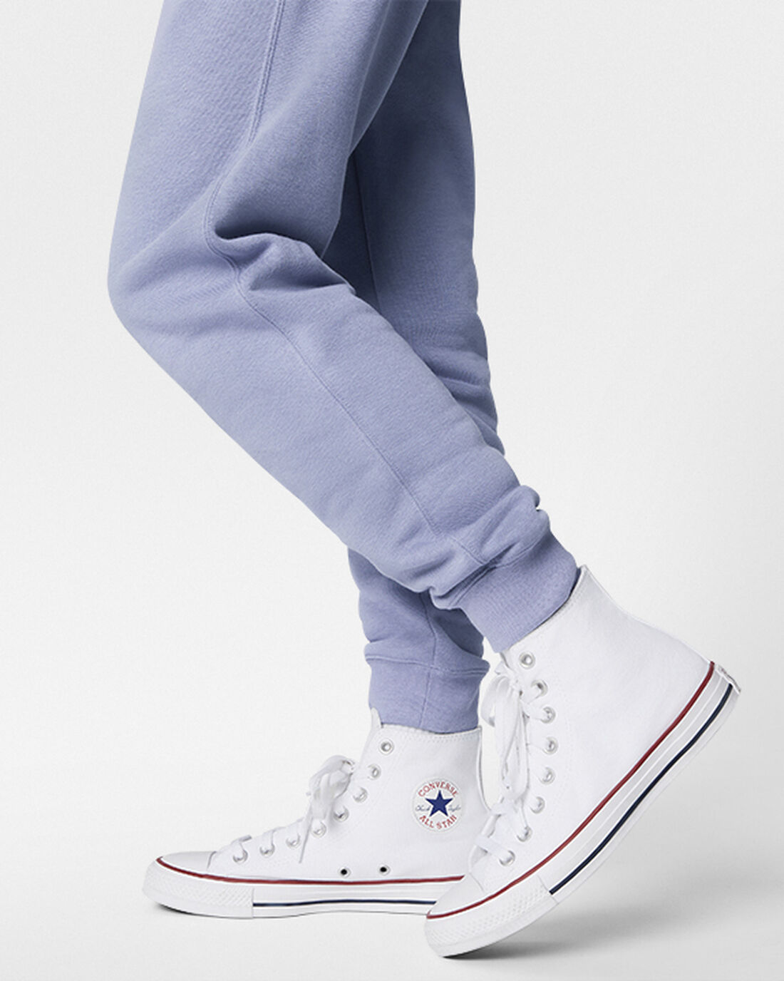 Men's Converse Go-To Embroidered Star Chevron Standard Fit Fleece Joggers Purple | Australia-08764