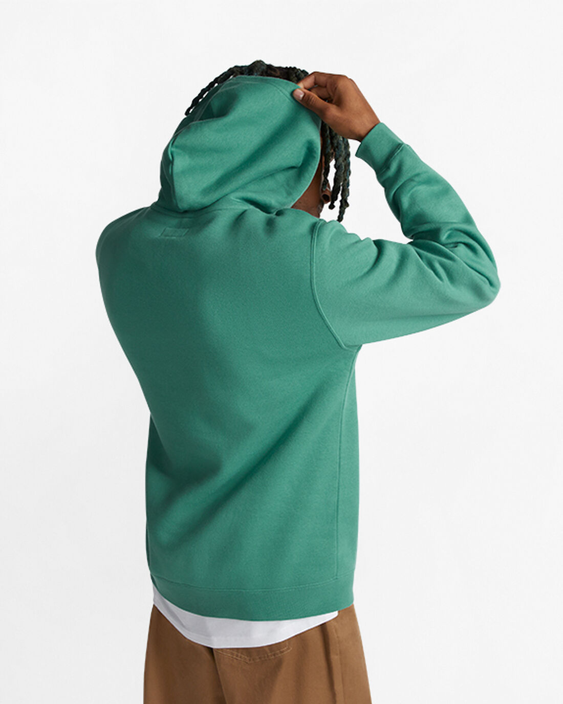 Men's Converse Go-To Embroidered Star Chevron Standard Fit Fleece Hoodies Green | Australia-37820