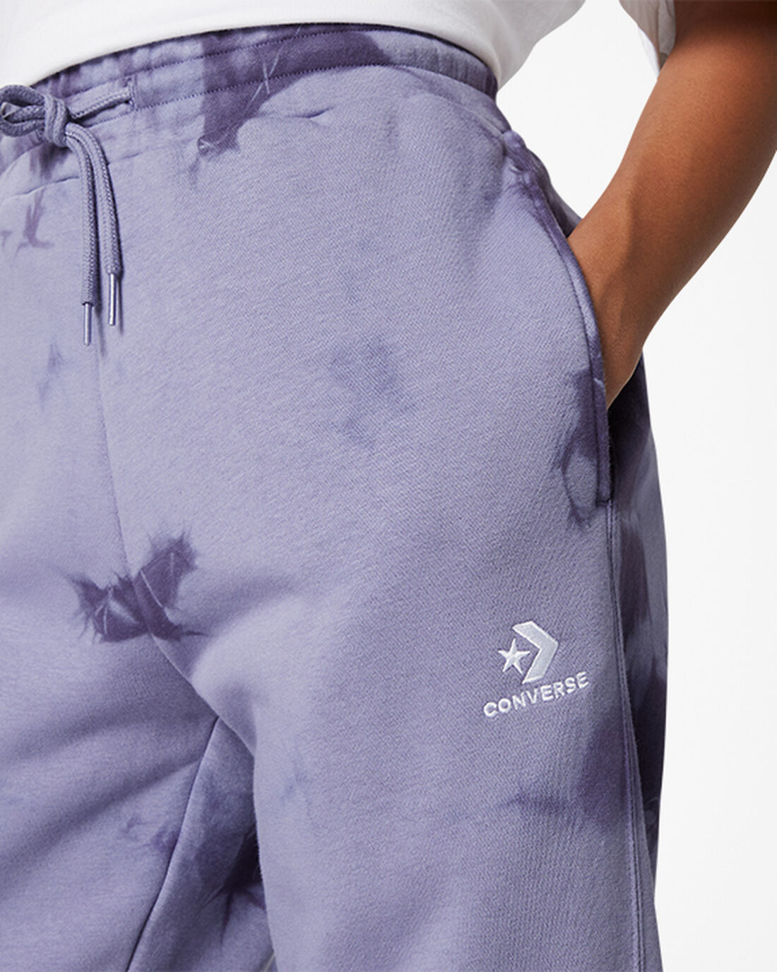 Men's Converse Go-To Star Chevron Washed Standard Fit Joggers Purple | Australia-23407