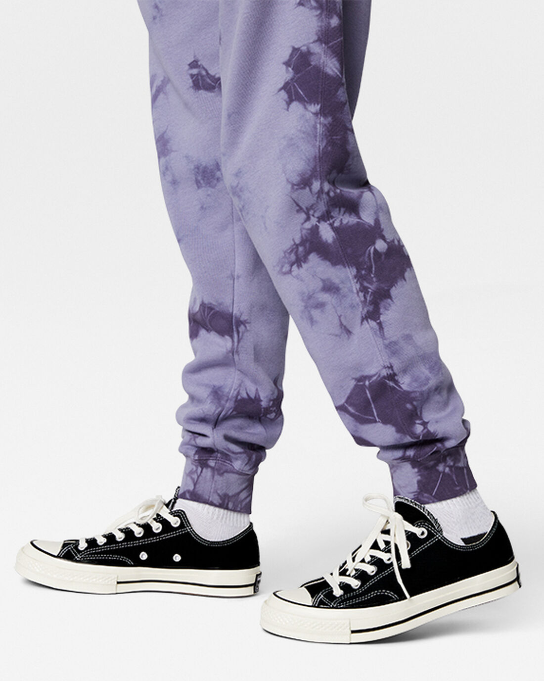 Men's Converse Go-To Star Chevron Washed Standard Fit Joggers Purple | Australia-23407