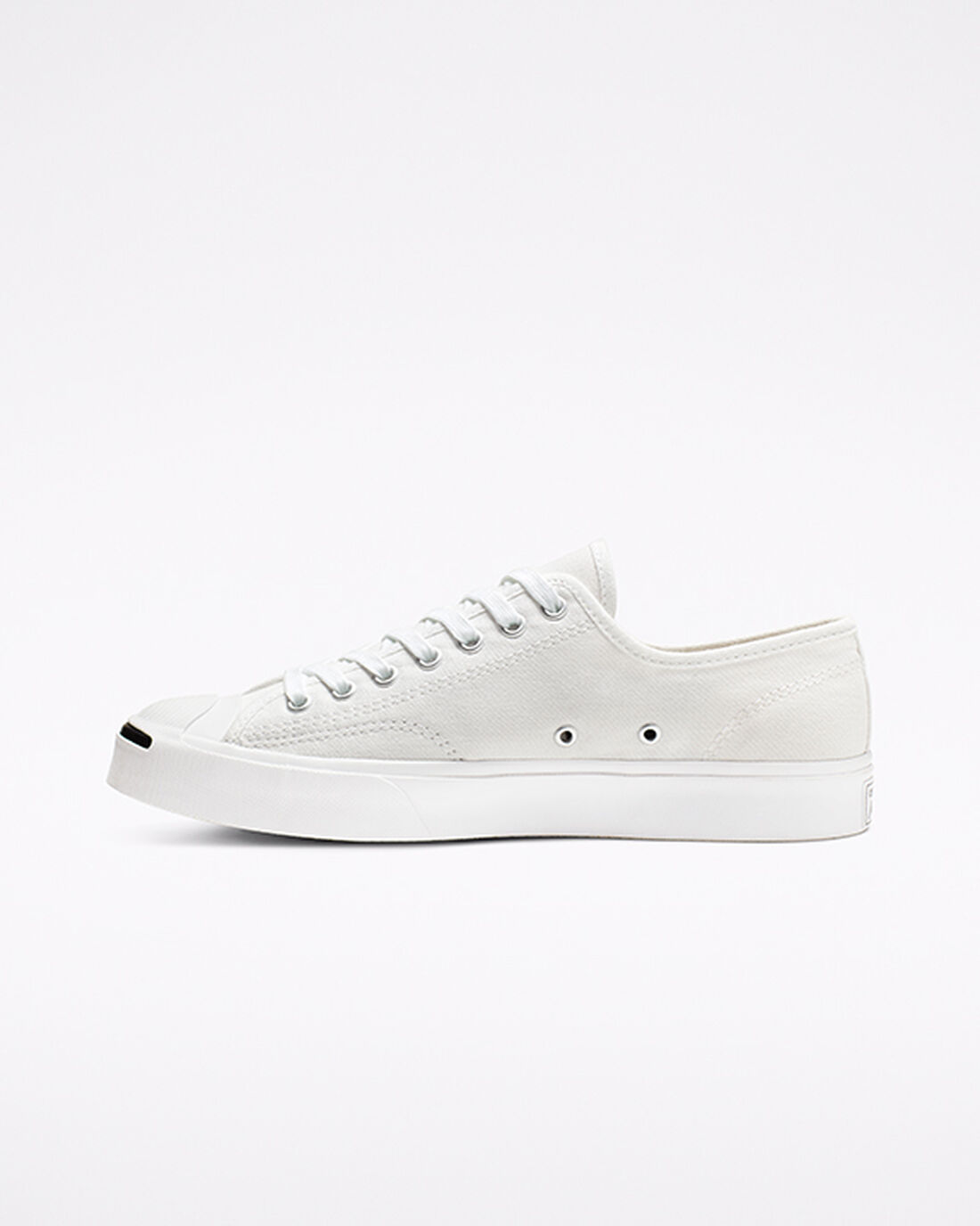 Men's Converse Jack Purcell Canvas Sneakers White/Black | Australia-30425