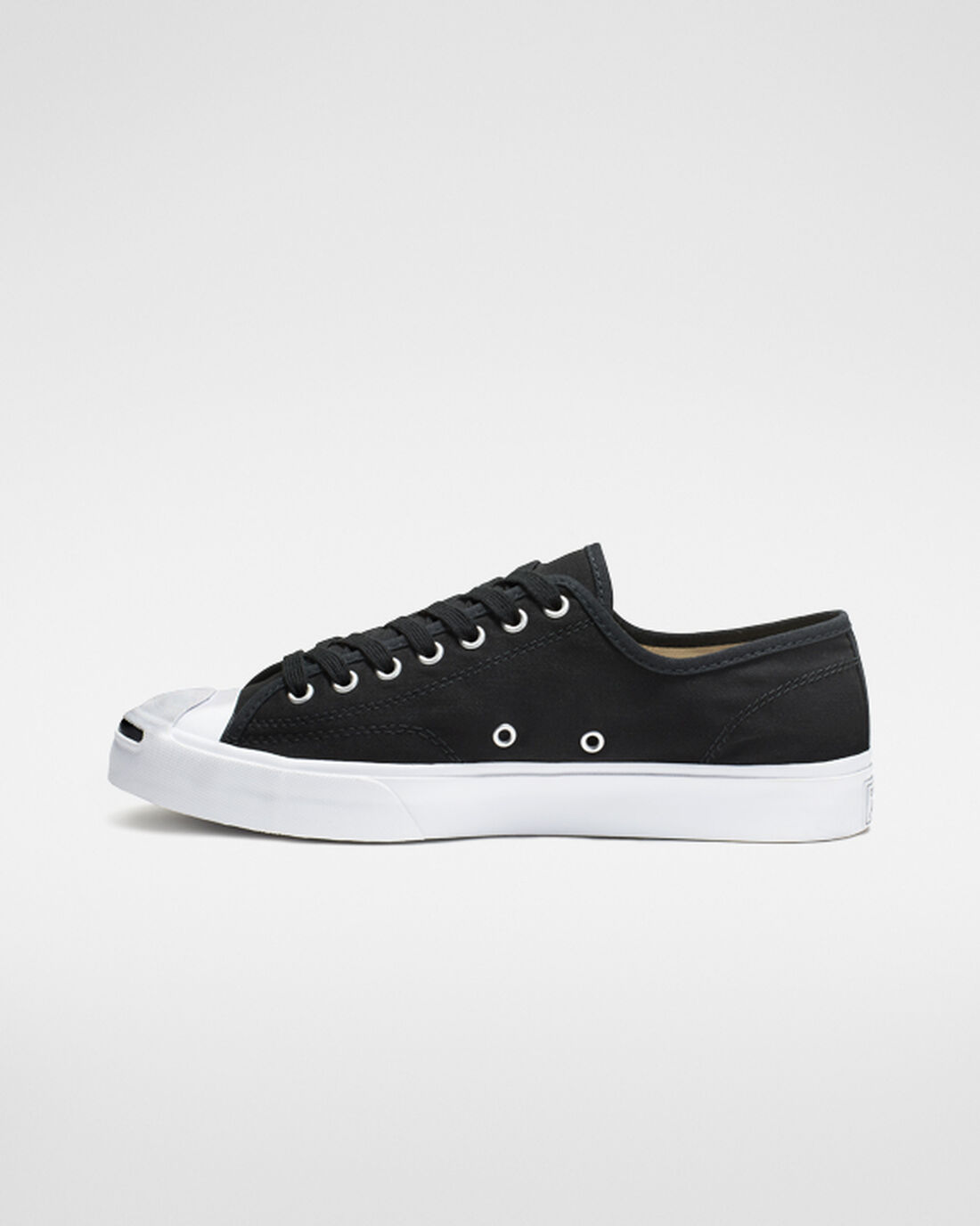 Men's Converse Jack Purcell Canvas Sneakers Black/White/Black | Australia-37410