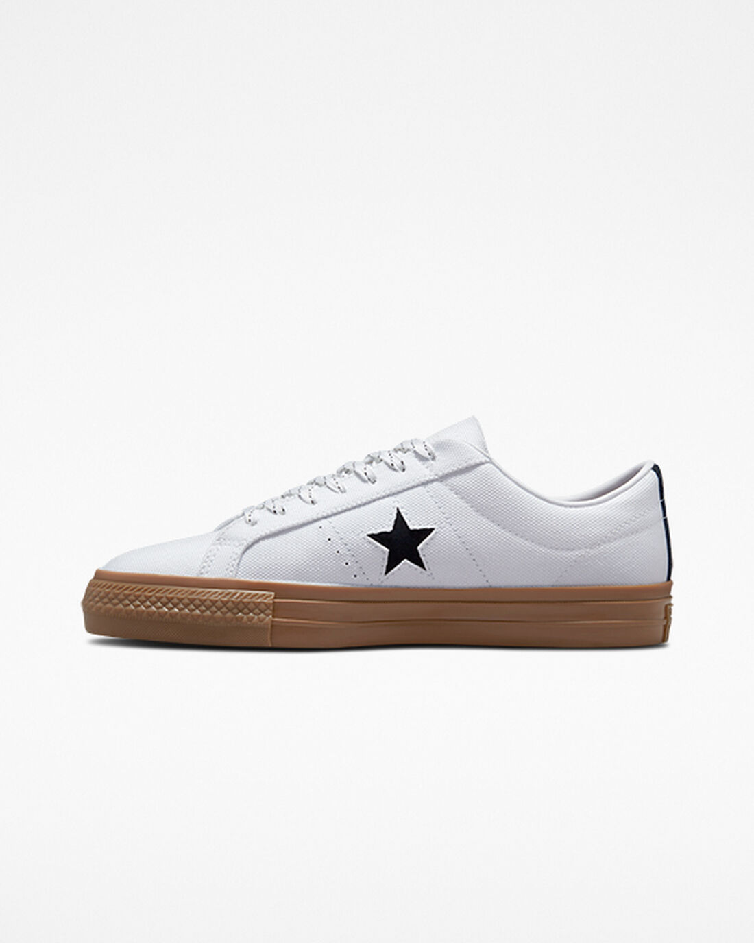 Men's Converse One Star Pro Cordura Canvas Skate Shoes White/Black | Australia-75642