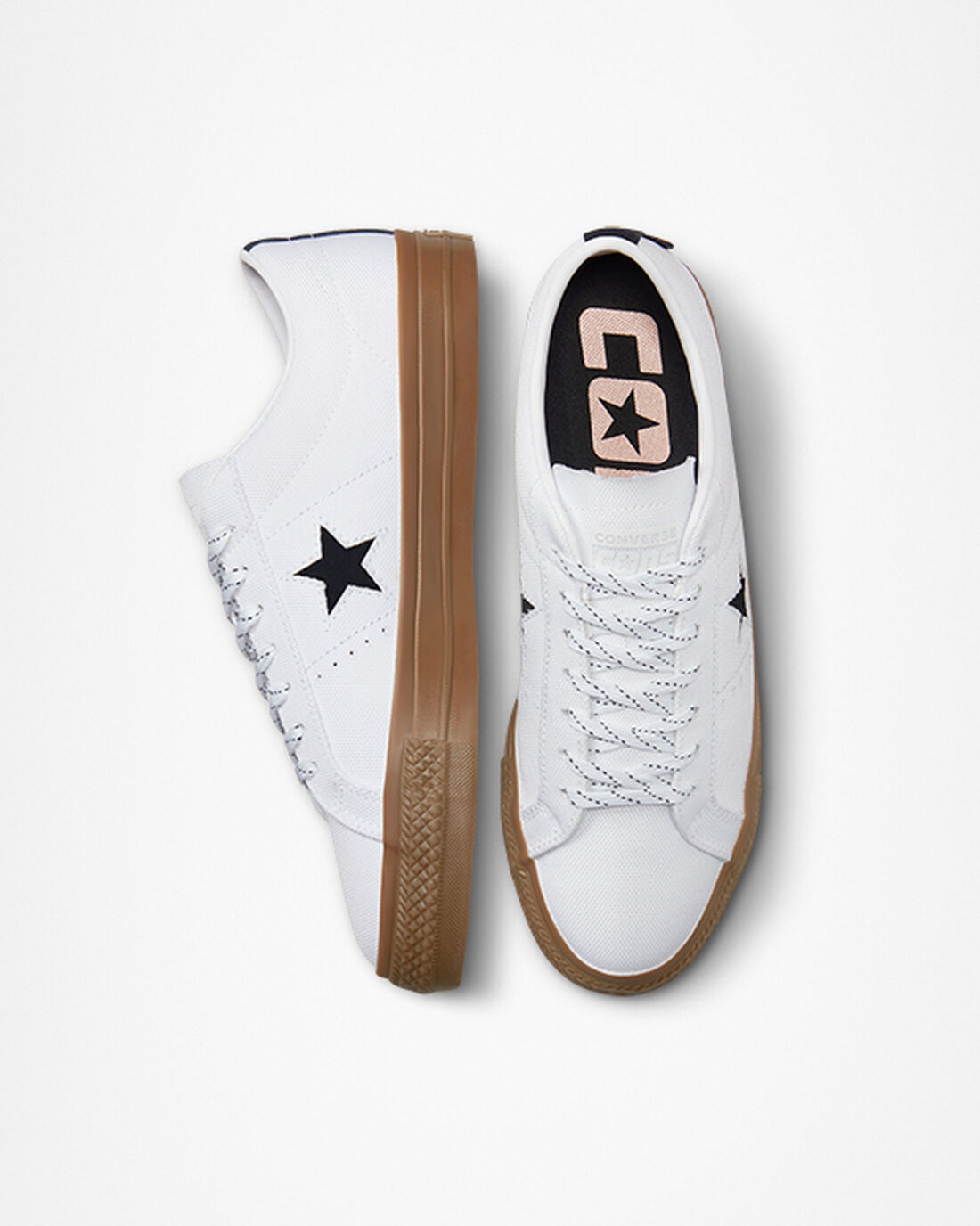 Men's Converse One Star Pro Cordura Canvas Skate Shoes White/Black | Australia-75642