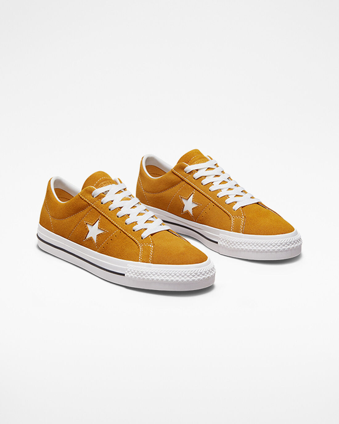 Men's Converse One Star Pro Skate Shoes Gold Orange/White/Black | Australia-42890