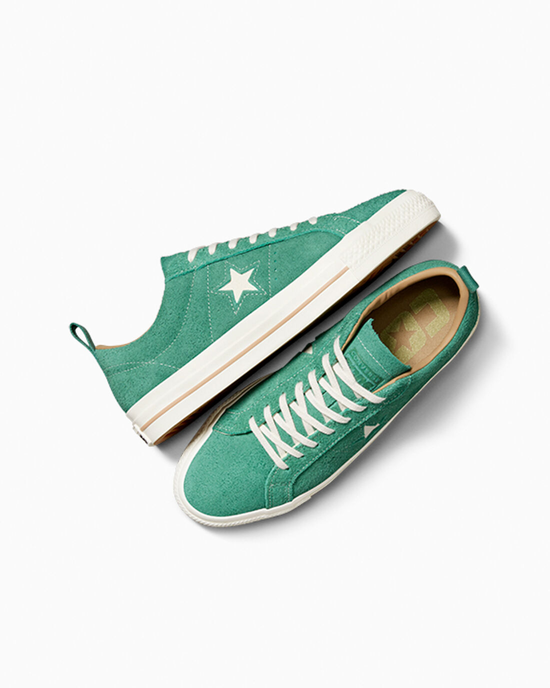 Men's Converse One Star Pro Vintage Suede Skate Shoes Green | Australia-83416