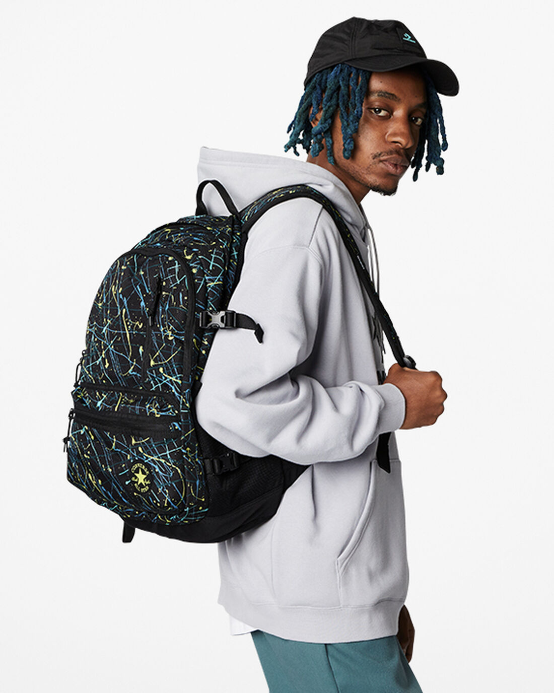 Men's Converse Patterned Straight Edge Backpacks Paint Splatter | Australia-23104