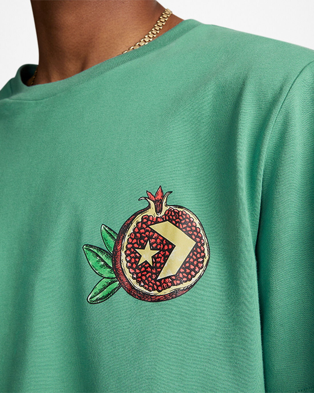 Men's Converse Pomegranate Graphic T-Shirts Green | Australia-17520