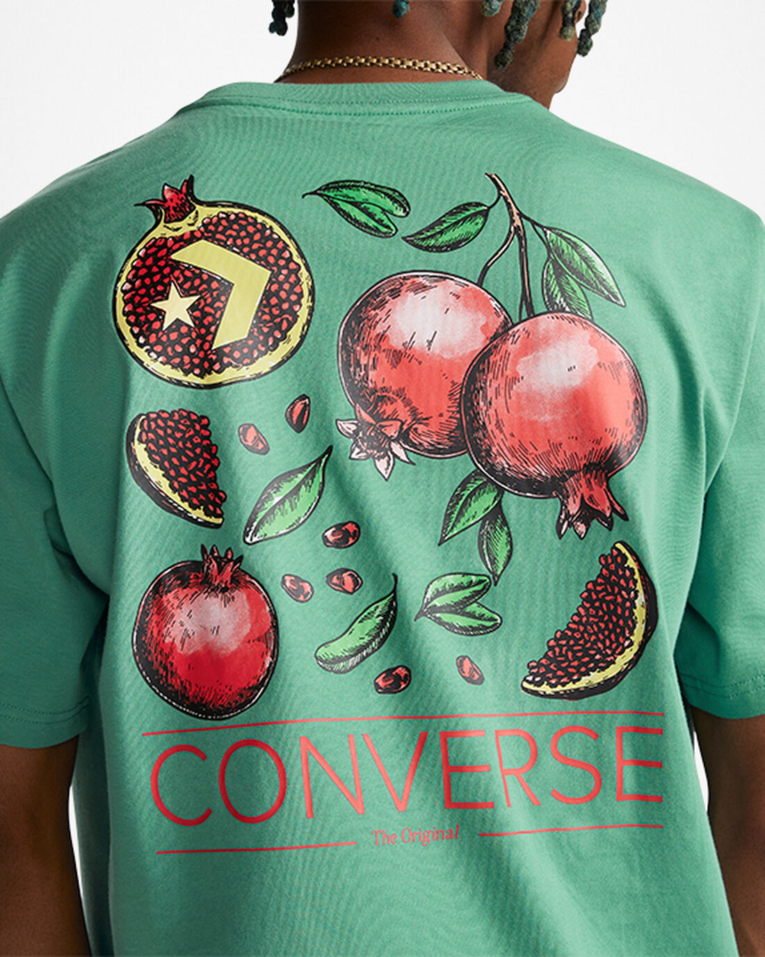 Men's Converse Pomegranate Graphic T-Shirts Green | Australia-17520