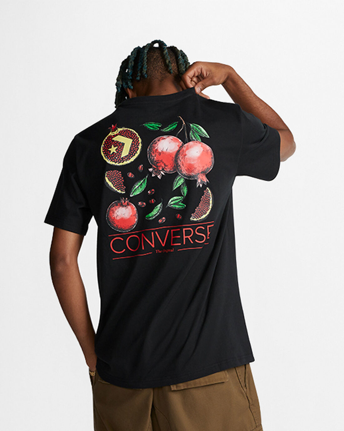 Men's Converse Pomegranate Graphic T-Shirts Black | Australia-47092