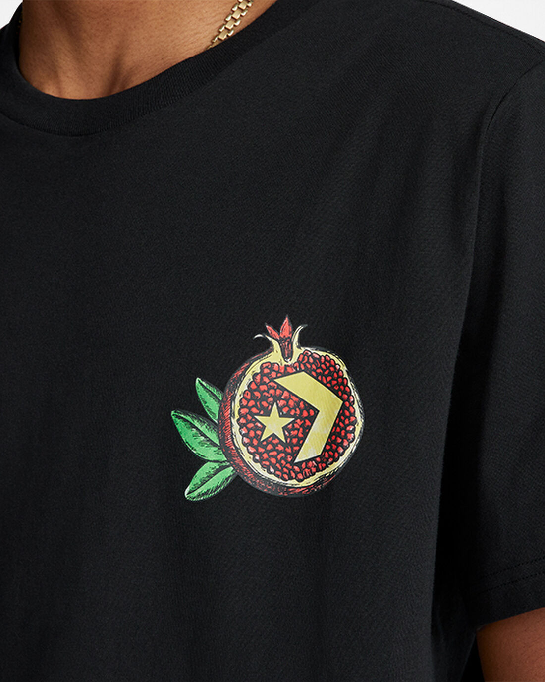 Men's Converse Pomegranate Graphic T-Shirts Black | Australia-47092