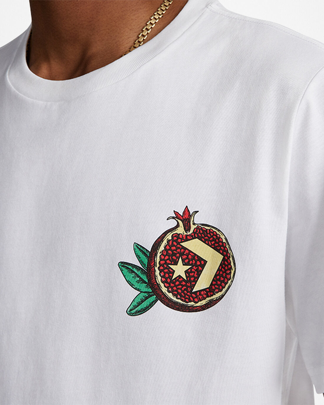 Men's Converse Pomegranate Graphic T-Shirts White | Australia-84079