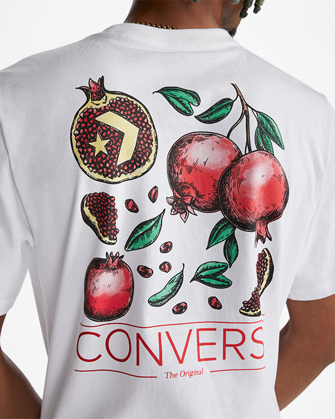 Men's Converse Pomegranate Graphic T-Shirts White | Australia-84079