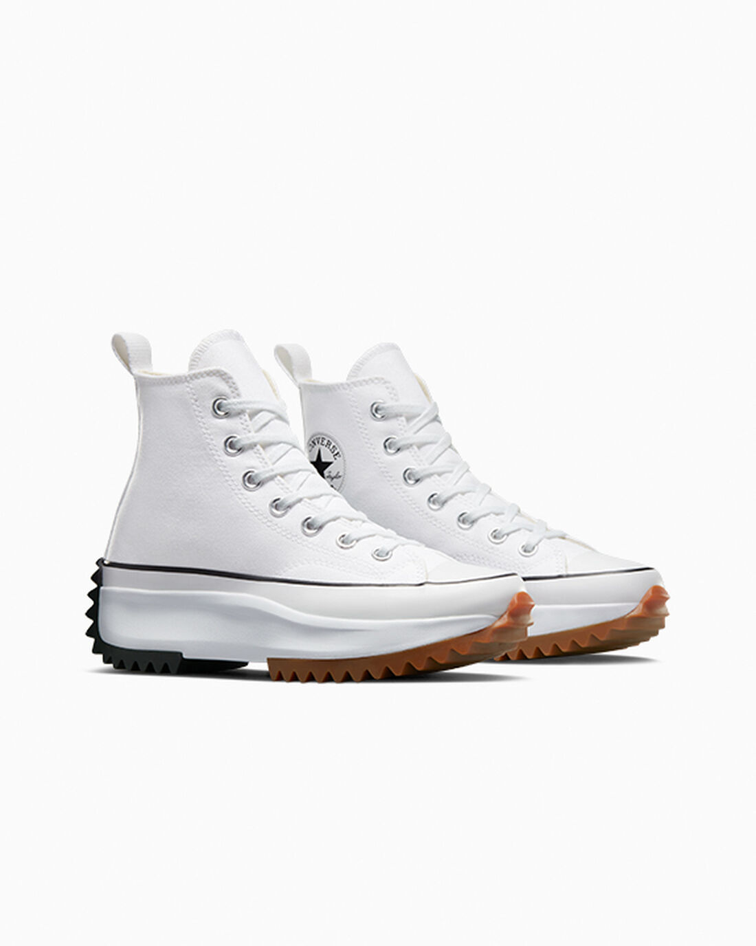 Men's Converse Run Star Hike High Top Sneakers White/Black | Australia-41968