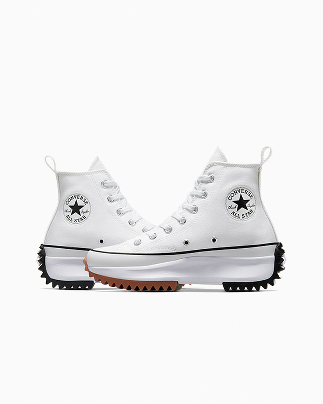 Men's Converse Run Star Hike High Top Sneakers White/Black | Australia-41968