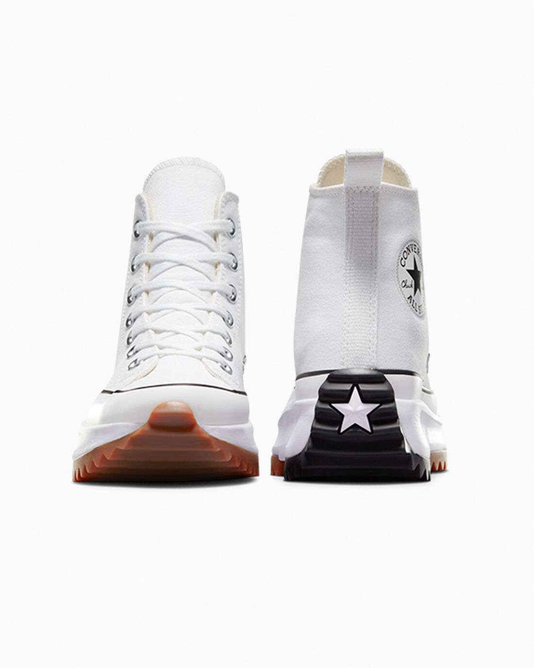 Men's Converse Run Star Hike High Top Sneakers White/Black | Australia-41968