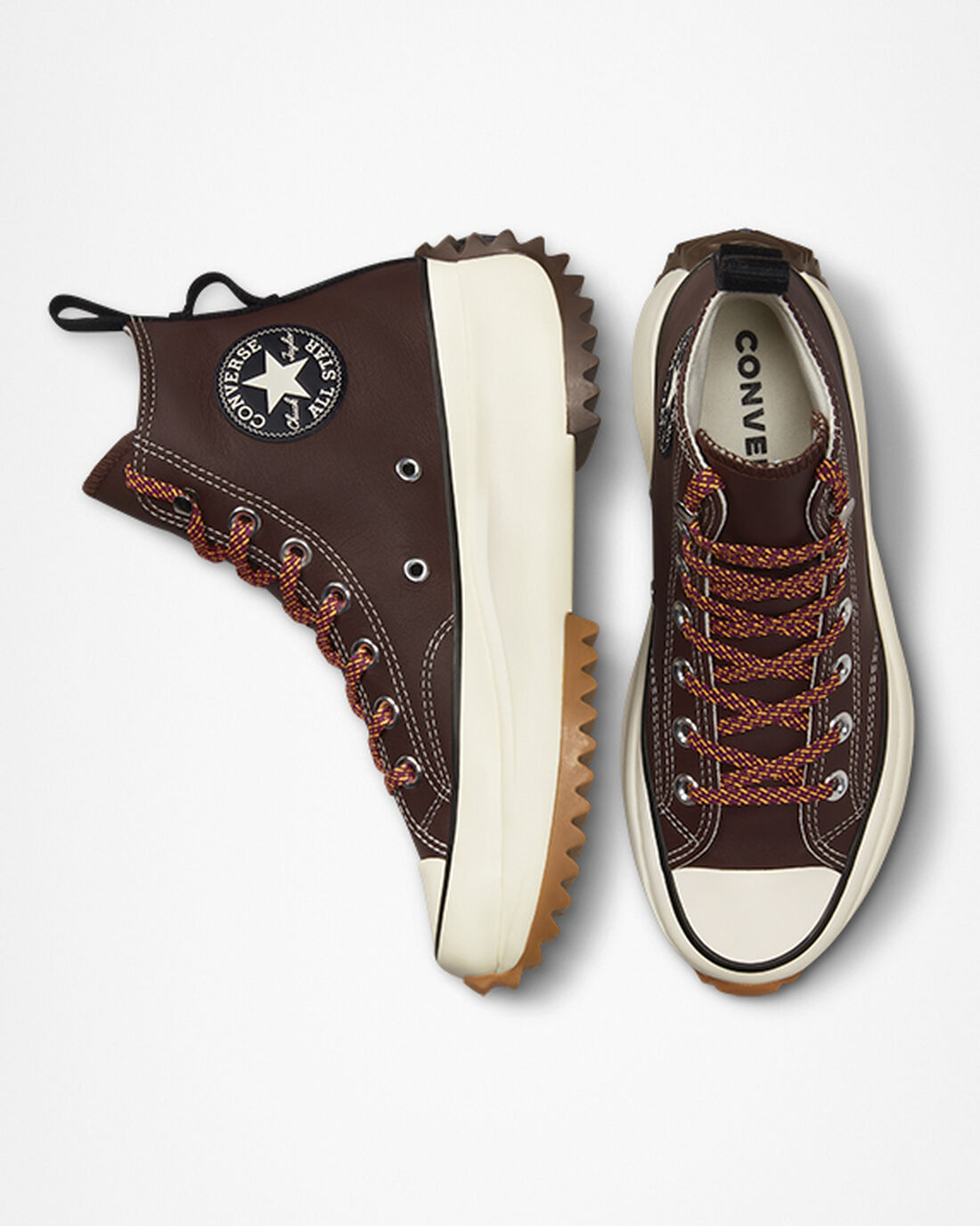 Men's Converse Run Star Hike High Top Sneakers Dark Brown/Black | Australia-70639