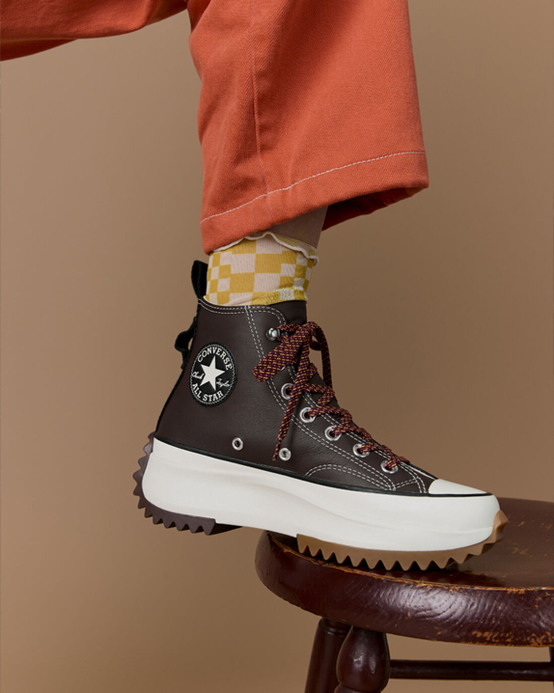 Men's Converse Run Star Hike High Top Sneakers Dark Brown/Black | Australia-70639